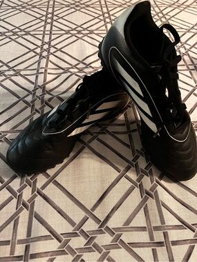 adidas Black Soccer Cleats with White Stripes